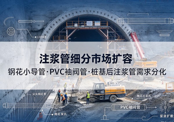 临湘注浆管细分市场扩容，隧道钢花小导管、PVC 袖阀管、桩基后注浆管需求分化